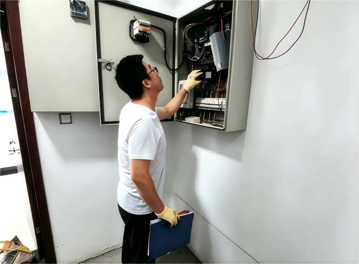 信息报道：紧绷夏季用电安全弦_金盛公交开展办公区域用电安全专项排查.png